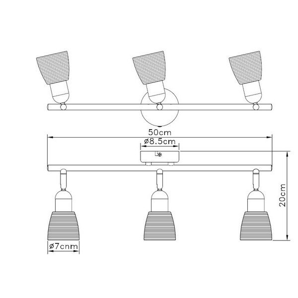 FE401-3 spot lampa 3xE14 FE401-3 spot lampa 3xE14 FORMA CORMEL
