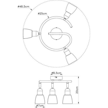FE401-3G spot lampa 3xE14 FORMA CORMEL
