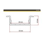 Aluminijumski LED profil ugradni 04 - Slika 2