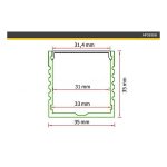 Aluminijumski LED profil ugradni 23 - Slika 2