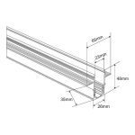Ugradna magnetna šina 3M FMTU02-3 WH-Cormel-FORMA