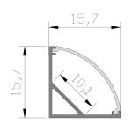 Aluminijumski profil AL601 SV ugaoni-Cormel-FORMA