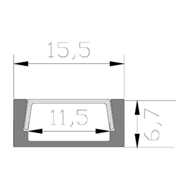 Aluminijumski profil nadgradni AL610-Cormel-FORMA Aluminijumski profil nadgradni AL610-Cormel-FORMA