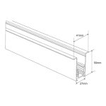 Ugradna magnetna šina 2M FMTU03-2 WH-Cormel-FORMA